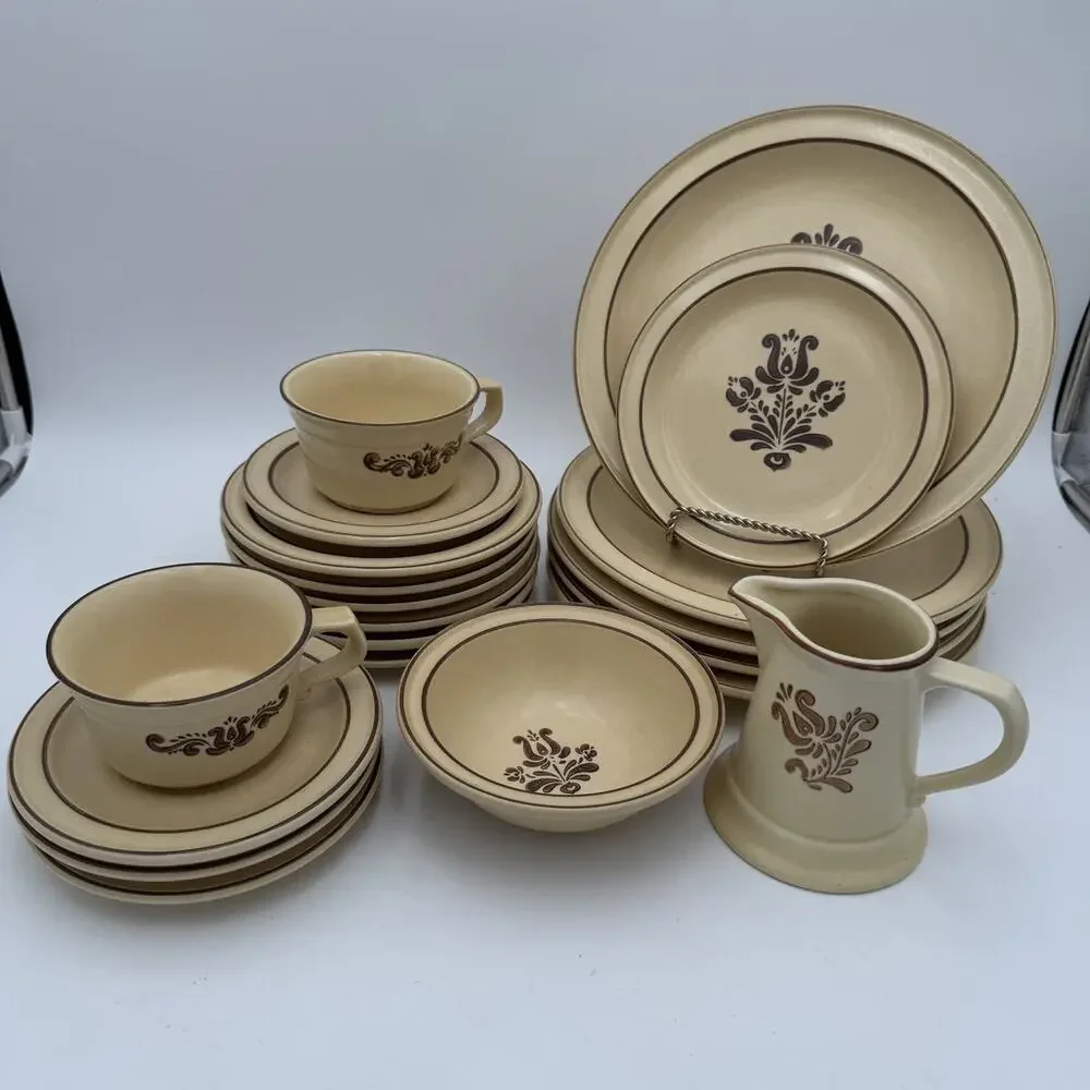 Vintage Cereal Bowl in Village Pattern Dinnerware by Pfaltzgraff